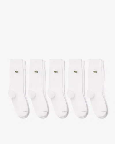 Lacoste Mens 5-pack High-cut Organic Cotton Socks