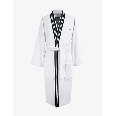 Lacoste Blanc Club Self-tie Organic Cotton Dressing Gown Xl