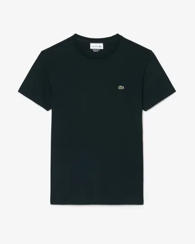 Lacoste Mens Crew Neck Pima Cotton Jersey T-shirt In Blue