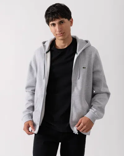 LACOSTE MENS FLEECE FULL-ZIP HOODIE