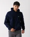 Lacoste Hoodie With Logo Patch In Blue