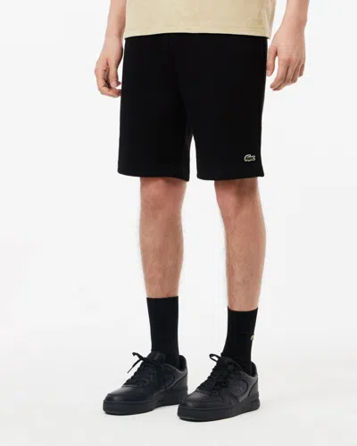 Lacoste Mens Fleece Shorts In Black