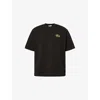 Lacoste Mens Black Logo-patch Relaxed-fit Cotton T-shirt