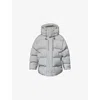 Lacoste Mens Silver Oversized Reflective Shell-down Puffer Jacket In Gray