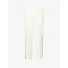 Lacoste Mens White Logo-patch Side-stripe Cotton-blend Track Jogging Bottoms Xl In White