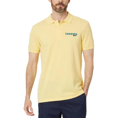 Lacoste Mens Logo Pique Polo In Yellow
