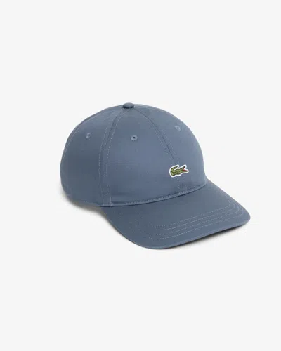 Lacoste Mens Organic Cotton Twill Cap In Gray