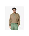 Lacoste Mens Showerproof Cotton Twill Harrington Jacket In Brown