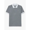 LACOSTE MENS STRIPED COTTON POLO SHIRT IN BLUE/WHITE