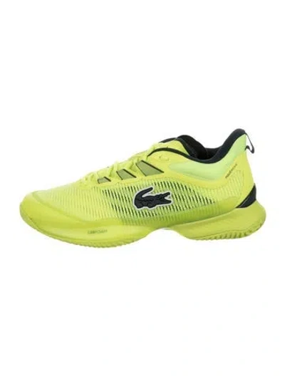 Pre-owned Lacoste Mesh Athletic Sneakers W/ Tags In Yellow