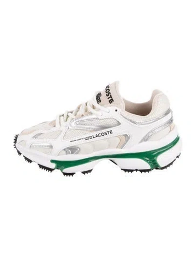 Pre-owned Lacoste Mesh Athletic Sneakers In White