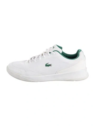 Pre-owned Lacoste Mesh Athletic Sneakers In White