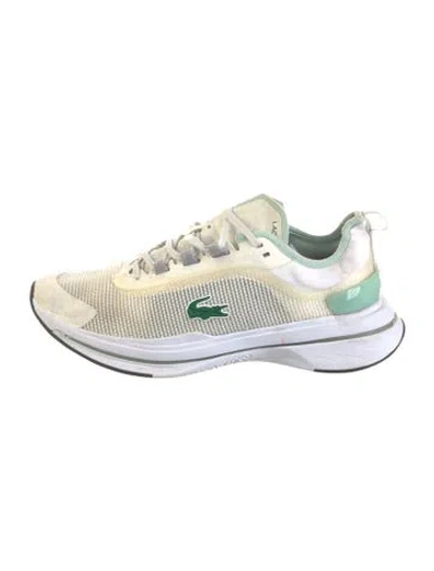 Pre-owned Lacoste Mesh Athletic Sneakers In White