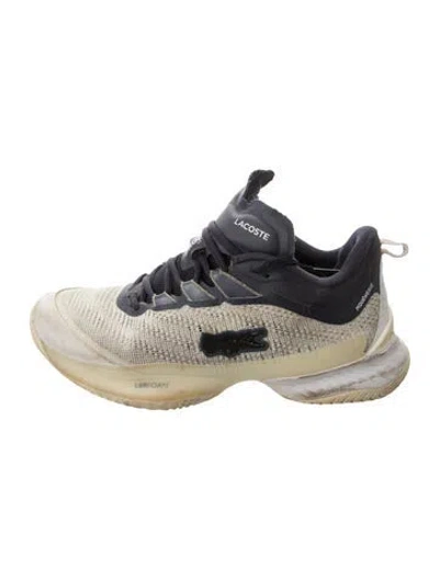 Pre-owned Lacoste Mesh Colorblock Pattern Athletic Sneakers In Blue