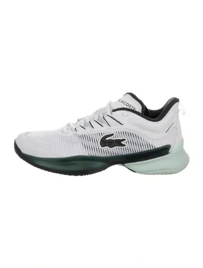 Pre-owned Lacoste Mesh Graphic Print Athletic Sneakers In Green