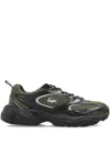 Lacoste Mesh-panelled Chunky-sole Sneakers In Black