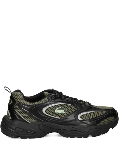 Lacoste Mesh-panelled Sneakers In Black