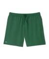 Lacoste Mid Length Monochrome Swim Trunks In Green