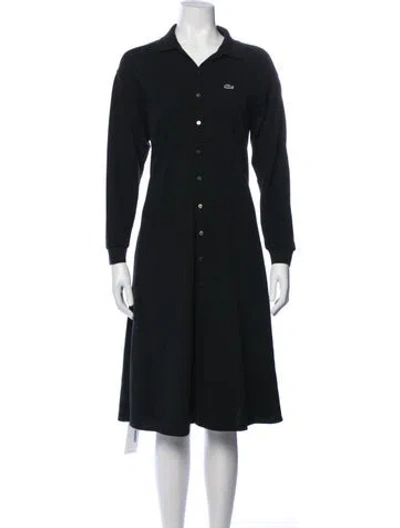 Pre-owned Lacoste Midi Length Dress In Black