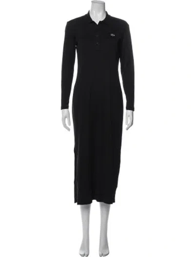 Pre-owned Lacoste Midi Length Dress In Black