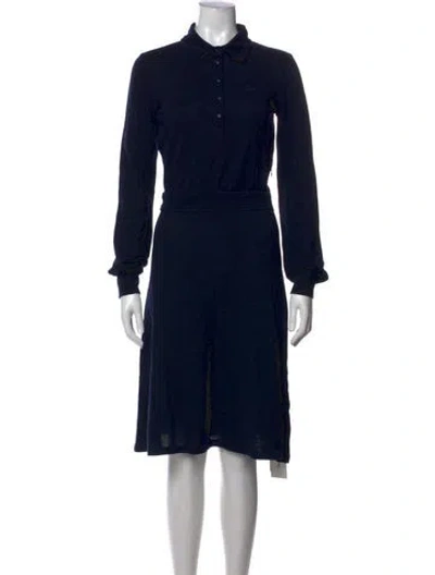 Pre-owned Lacoste Midi Length Dress In Blue