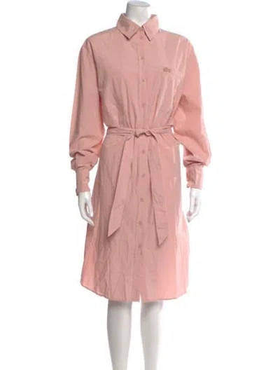 Pre-owned Lacoste Midi Length Dress In Pink