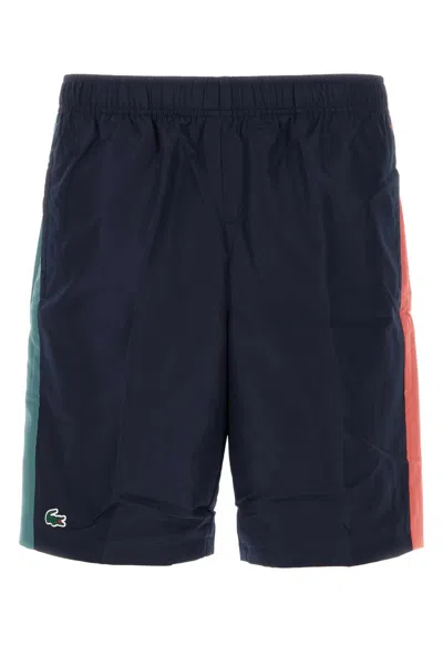 LACOSTE MIDNIGHT BLUE POLYESTER BERMUDA SHORTS