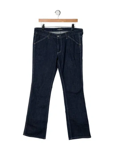 Pre-owned Lacoste Mid-rise Flared Jeans In Blue
