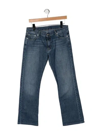 Pre-owned Lacoste Mid-rise Flared Jeans In Blue