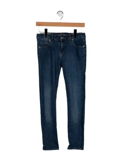 Pre-owned Lacoste Mid-rise Skinny Leg Jeans In Blue