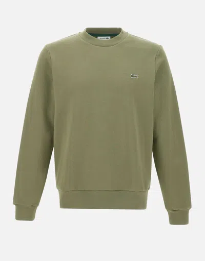 Lacoste Military Green Sweatshirt In Kaki