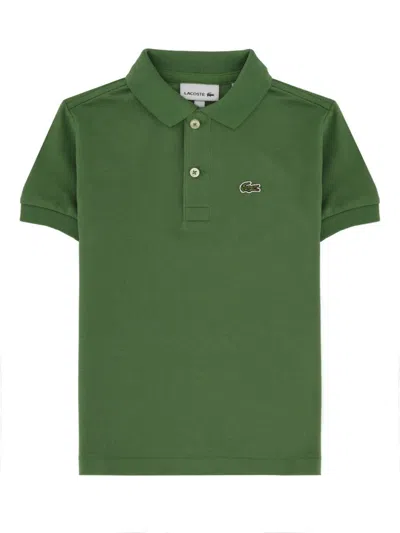 Lacoste Mini Classic Pique Polo Shirt For Kids In Green