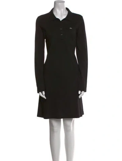 Pre-owned Lacoste Mini Dress In Black