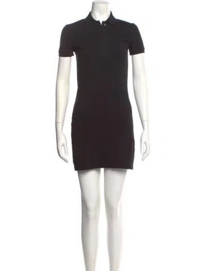 Pre-owned Lacoste Mini Dress In Black