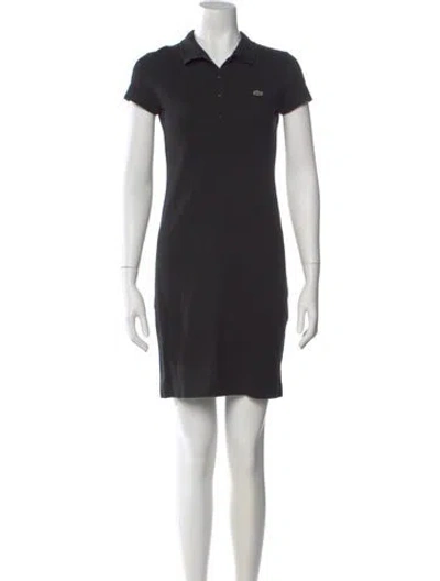 Pre-owned Lacoste Mini Dress In Black