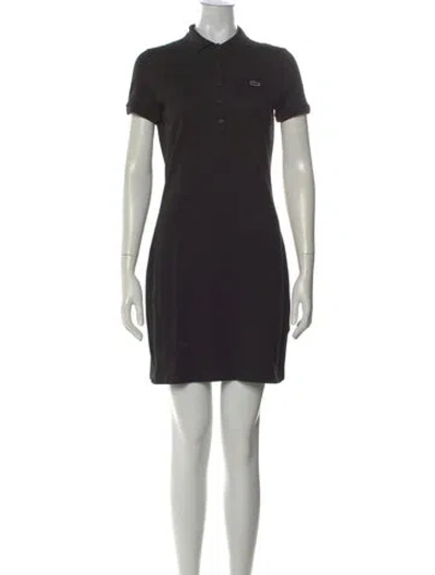Pre-owned Lacoste Mini Dress In Black