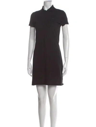 Pre-owned Lacoste Mini Dress In Black
