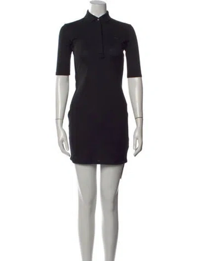 Pre-owned Lacoste Mini Dress In Black