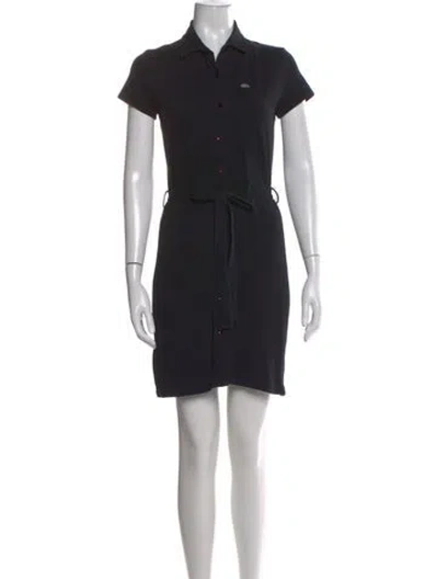 Pre-owned Lacoste Mini Dress In Black