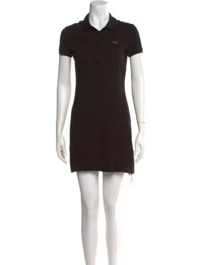 Pre-owned Lacoste Mini Dress In Black
