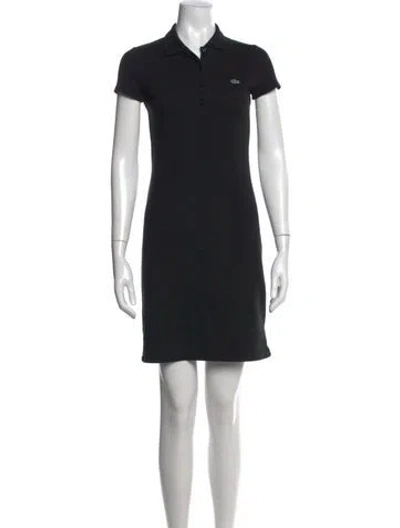 Pre-owned Lacoste Mini Dress In Black