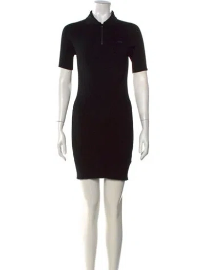 Pre-owned Lacoste Mini Dress In Black