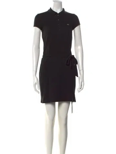 Pre-owned Lacoste Mini Dress In Black