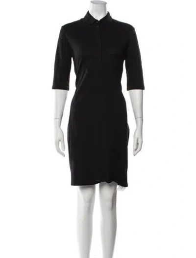 Pre-owned Lacoste Mini Dress In Black