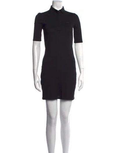 Pre-owned Lacoste Mini Dress In Black