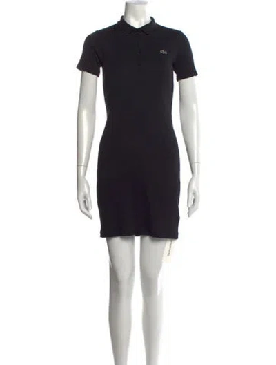 Pre-owned Lacoste Mini Dress In Black