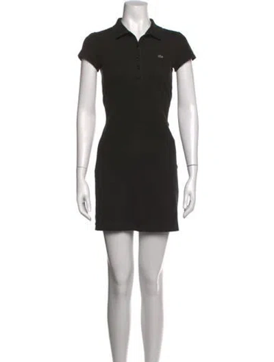 Pre-owned Lacoste Mini Dress In Black