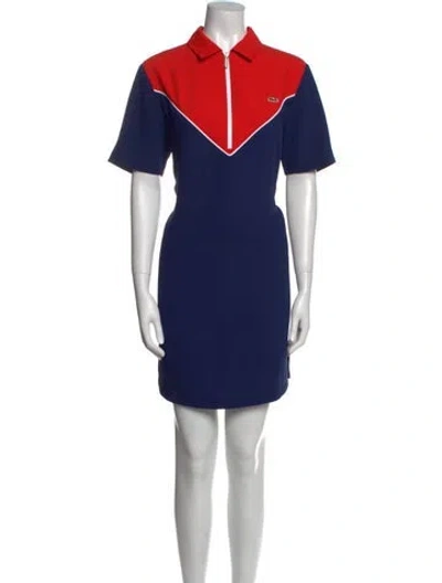 Pre-owned Lacoste Mini Dress In Blue