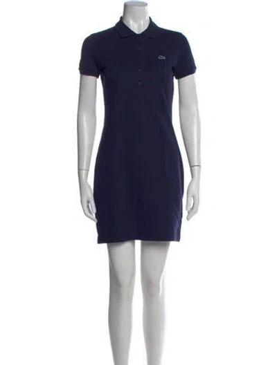 Pre-owned Lacoste Mini Dress In Blue