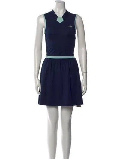 Pre-owned Lacoste Mini Dress In Blue